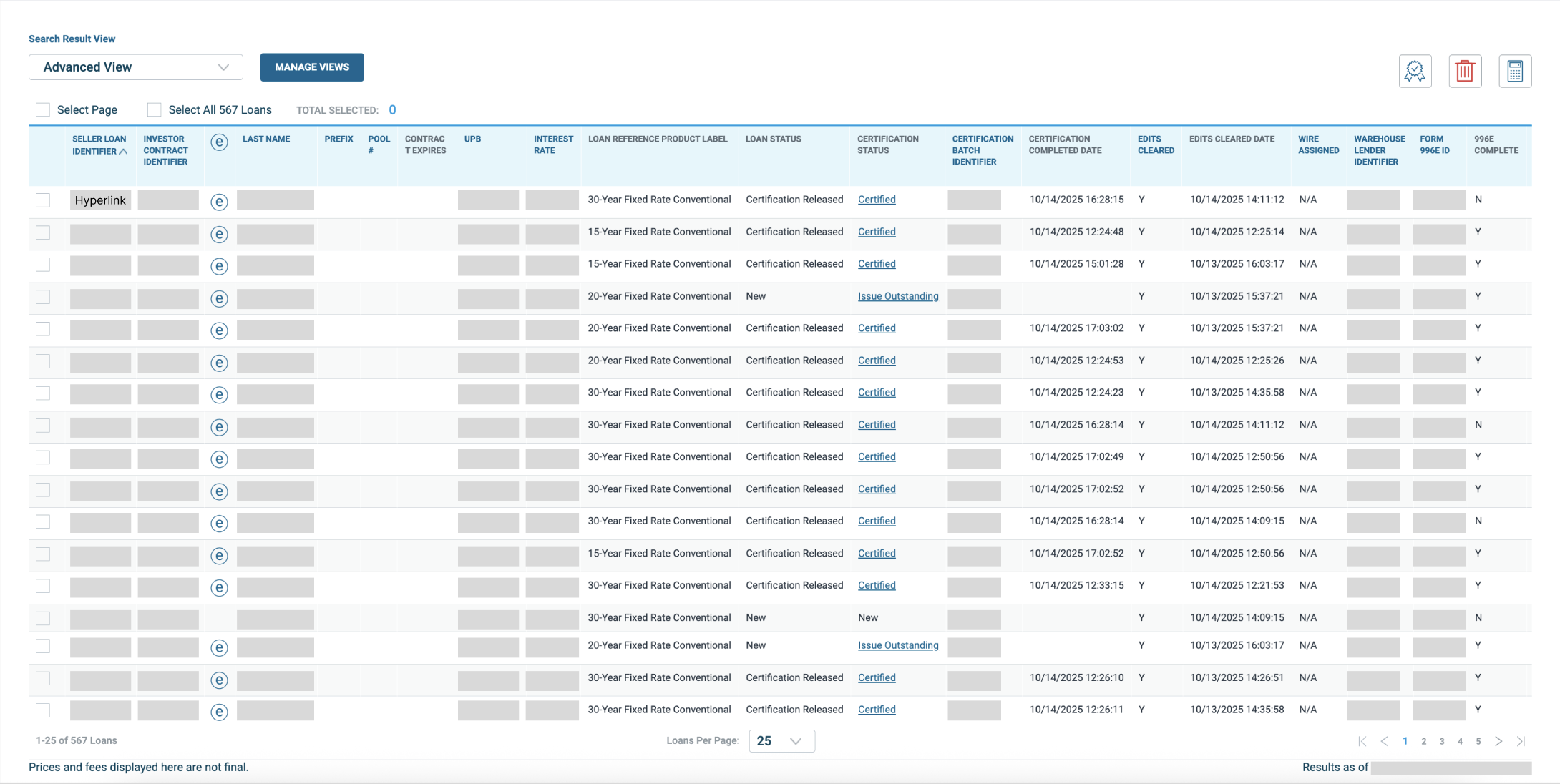 Buried actions in legacy table